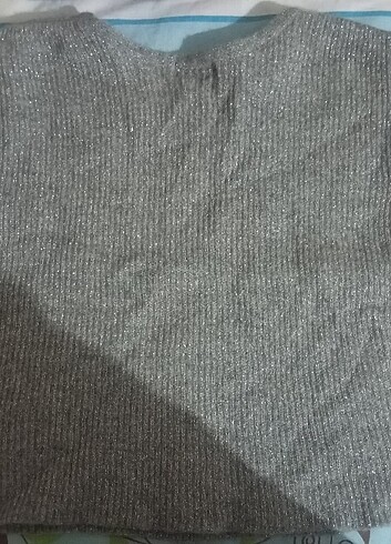 s Beden gri Renk Gri simli crop