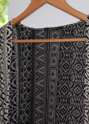 universal Beden siyah-beyaz kimono