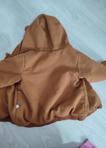 Kahverengi Kapüşonlu Erkek Çocuk Mont - Görsel 3