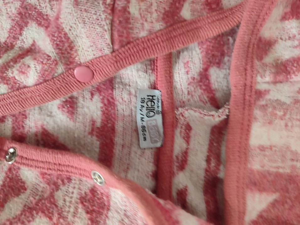 Kız Çocuk Pembe Örgü Desenli Bohem Ceket - Görsel 2