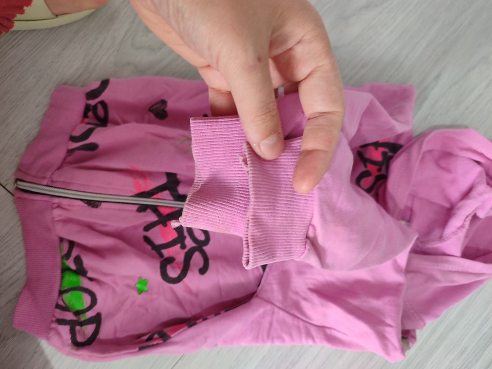 Kız Çocuk Renkli Baskılı Fermuarlı Sweatshirt - Görsel 3