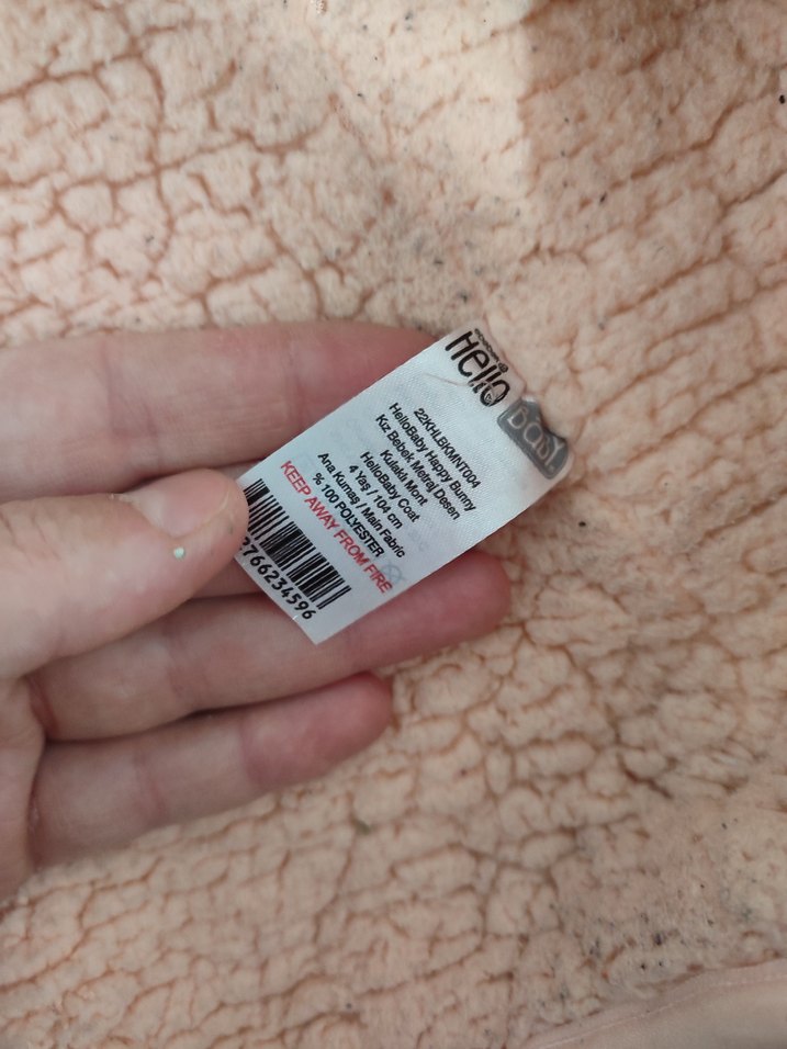 Kapüşonlu Turkuaz çocuk mont - Görsel 2