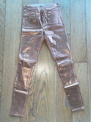 Mango 36 beden metallic jean