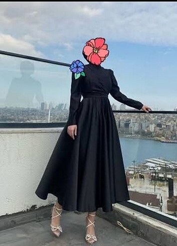 Saten elbise - Görsel 3