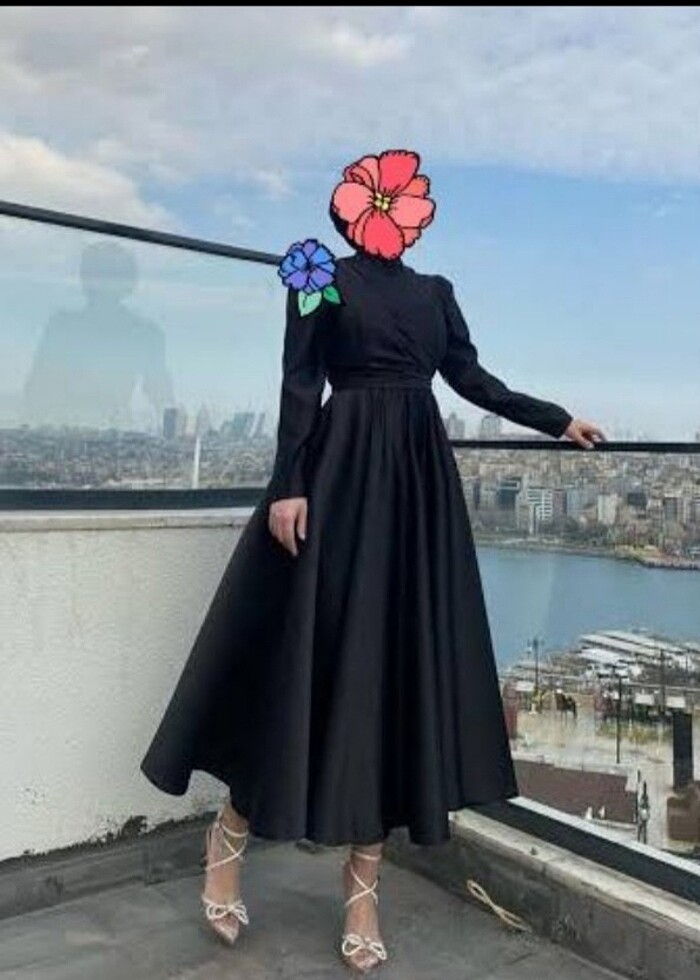 Saten elbise - Görsel 3