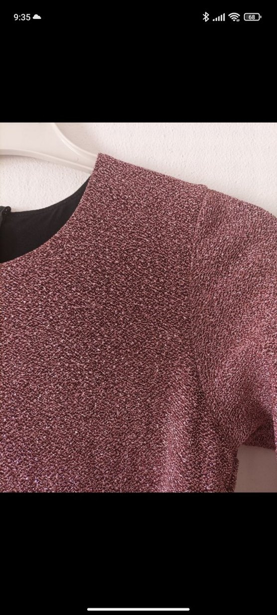 Bordo Uzun Kollu Drapeli Abiye Elbise - Görsel 4