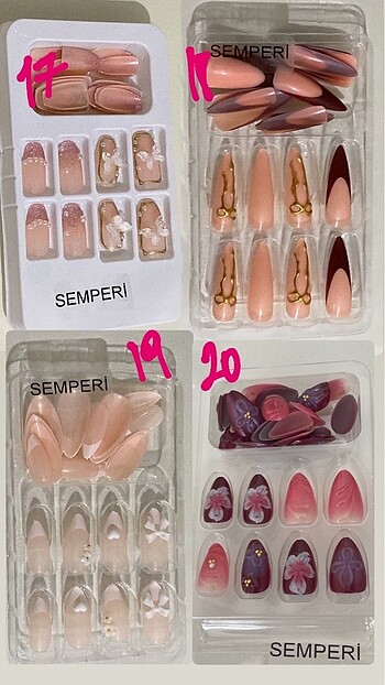 3D charmlı takma tırnaj - Görsel 5