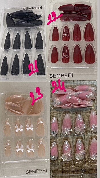 3D charmlı takma tırnaj - Görsel 6