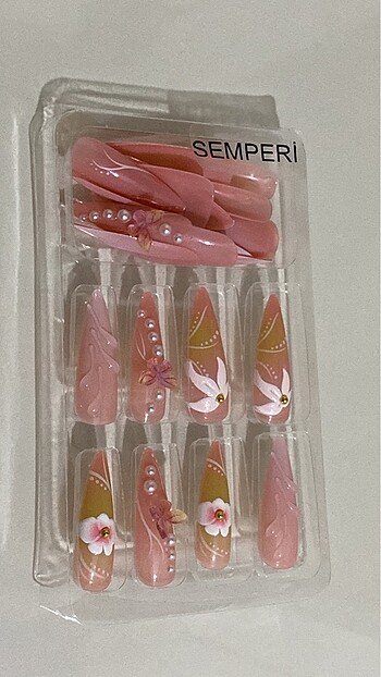 3D charmlı takma tırnaj - Görsel 9