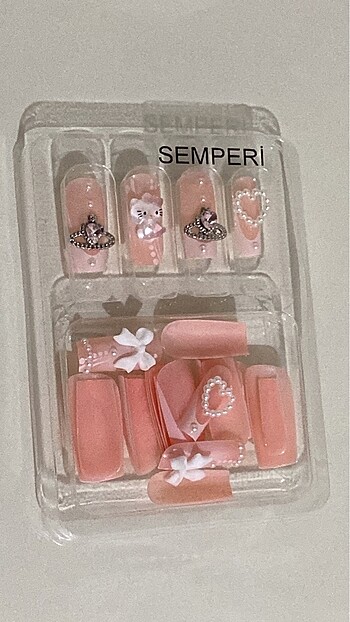 3D charmlı takma tırnaj - Görsel 10