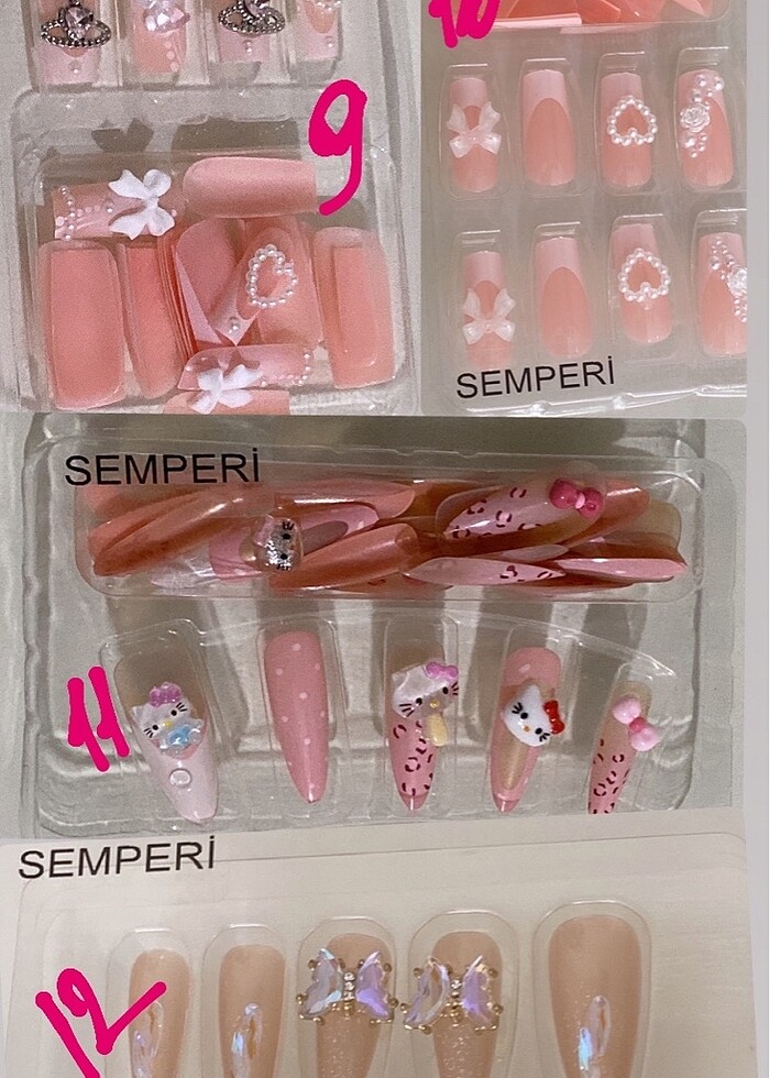 3D charmlı takma tırnaj - Görsel 3