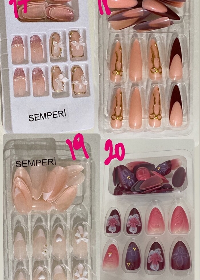 3D charmlı takma tırnaj - Görsel 5