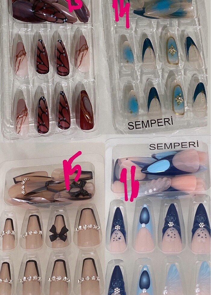 3D charmlı takma tırnaj - Görsel 4