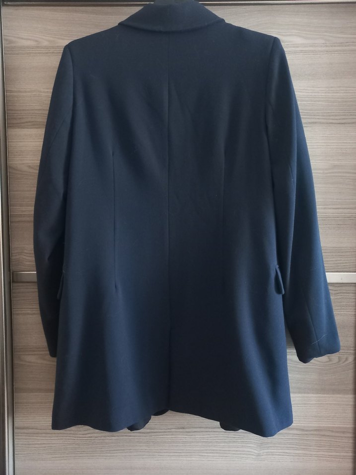 Koyu Mavi Uzun Blazer - Görsel 3