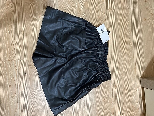 Zara deri şort - Görsel 3