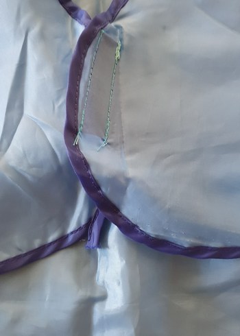 Nakışlı Mavi Bebek Önlüğü - Görsel 5