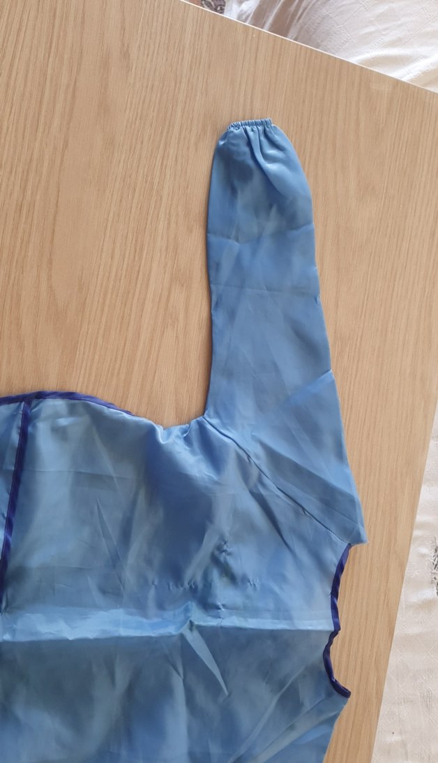 Nakışlı Mavi Bebek Önlüğü - Görsel 3