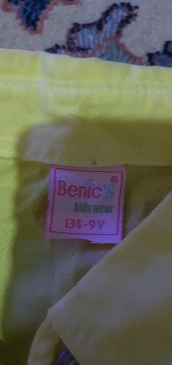 9 Yaş Beden sarı Renk çocuk gömleği