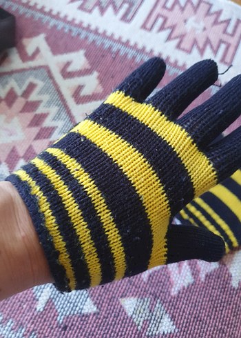 Sarı Siyah Çizgili Erkek Çocuk Eldiveni - Görsel 2