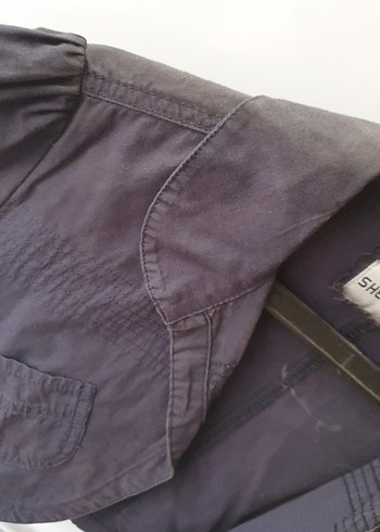 Kız Çocuk Gri Kot Bolero Düğmeli - Görsel 8