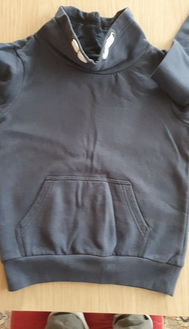 Gri Erkek Çocuk Yüksek Yakalı Sweatshirt - Görsel 5