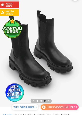 Kadın Siyah Lastikli Kauçuk Bot - Görsel 2