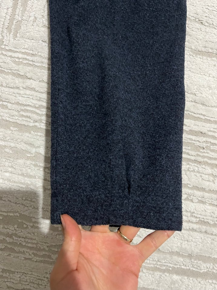 Lacivert Midi Bol Kesim Kadın Pantolon - Görsel 5