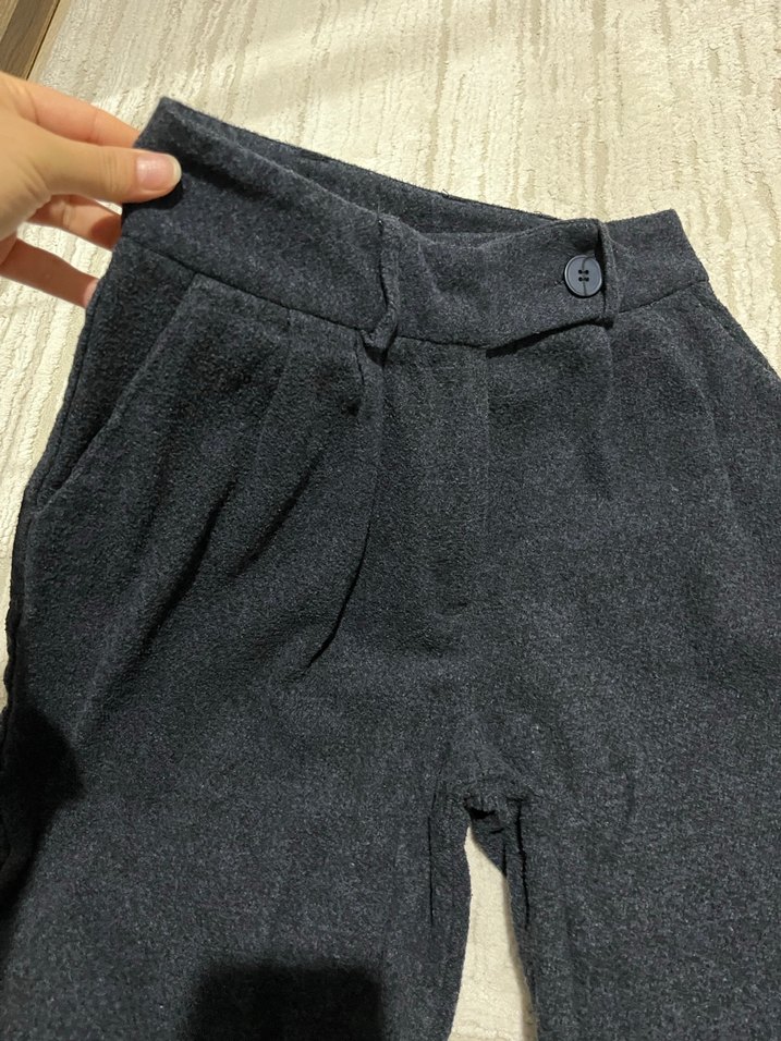 Lacivert Midi Bol Kesim Kadın Pantolon - Görsel 2