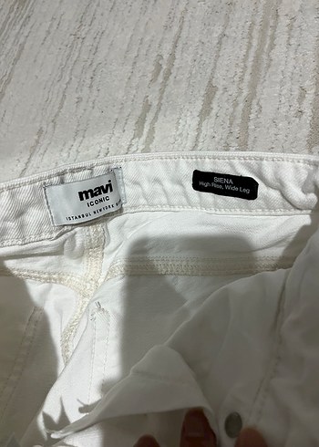 Mavi Beyaz Kadın Kot Pantolon - Görsel 3