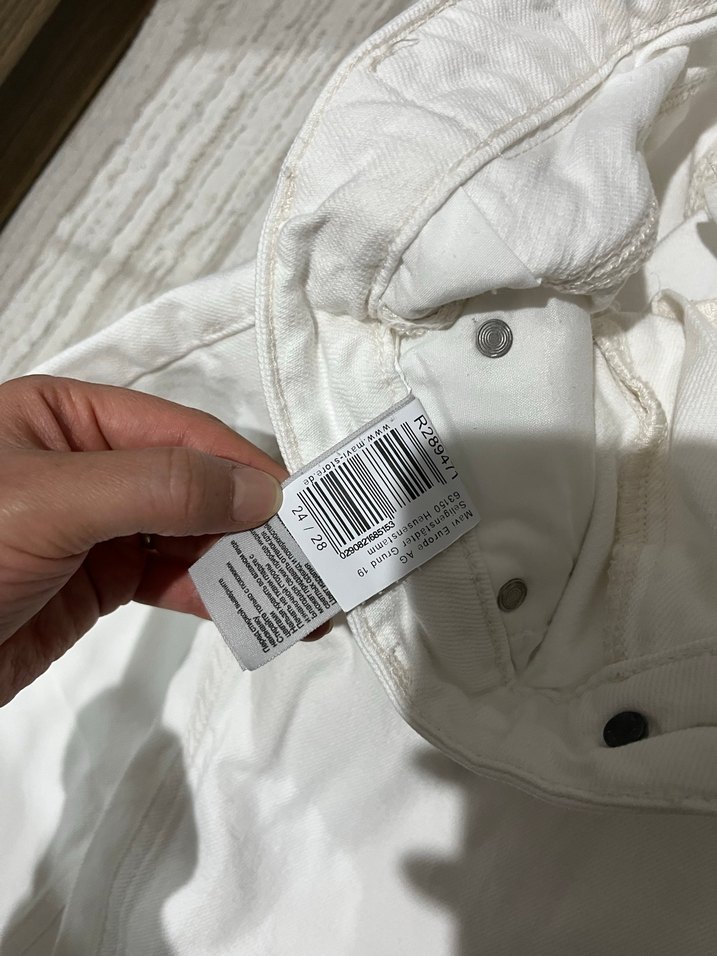 Mavi Beyaz Kadın Kot Pantolon - Görsel 4