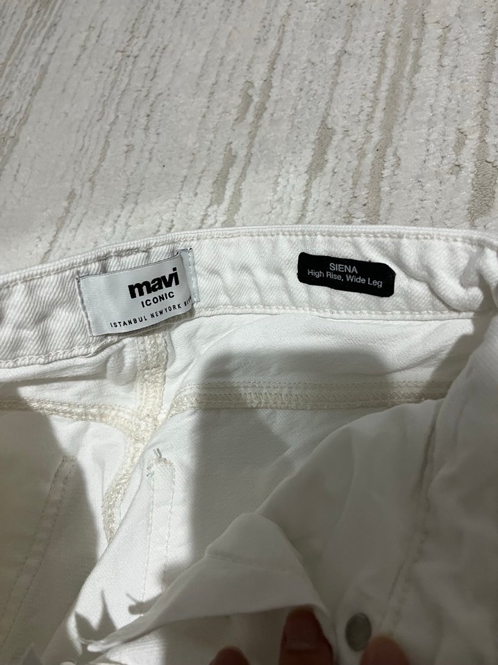 Mavi Beyaz Kadın Kot Pantolon - Görsel 3