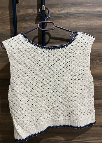 Nakışlı Bohem Kadın Triko Yelek - Görsel 4