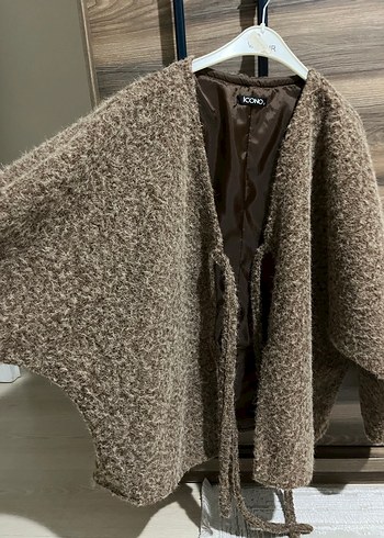 Kahverengi Yün Kadın Midi Kaban - Görsel 3