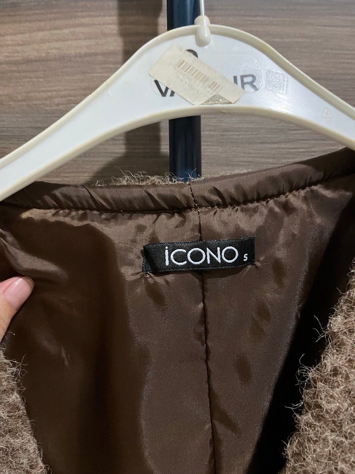 Kahverengi Yün Kadın Midi Kaban - Görsel 2