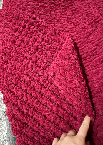 Bordo el örgüsü Tv Battaniyesi - Görsel 5