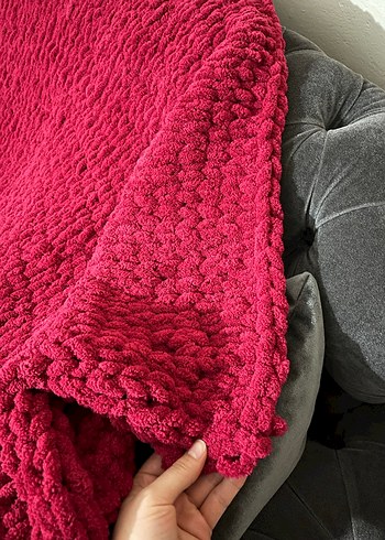 Bordo el örgüsü Tv Battaniyesi - Görsel 3