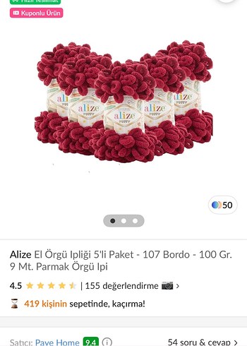 Bordo el örgüsü Tv Battaniyesi - Görsel 6