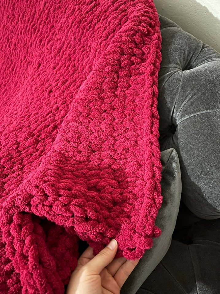 Bordo el örgüsü Tv Battaniyesi - Görsel 3