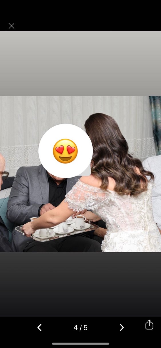 Dantel İşlemeli Straplez Uzun Beyaz Nişan Elbisesi - Görsel 4