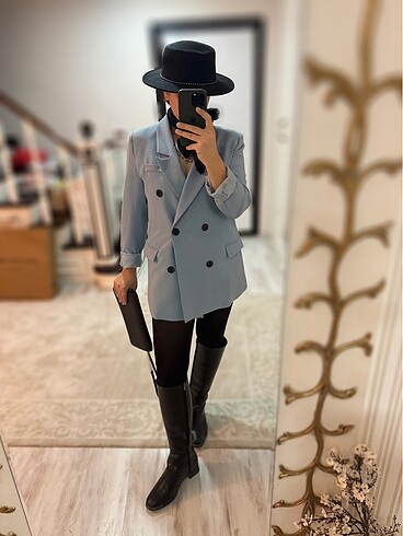 Mavi blazer ceket
