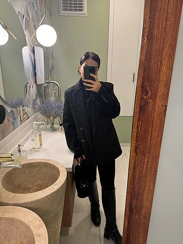 Siyah kaban ceket - Görsel 3