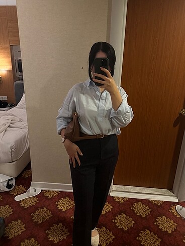 Lacivert kumaş pantolon - Görsel 3