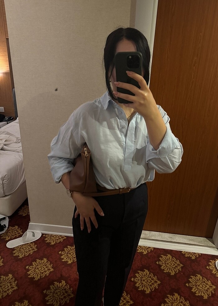 Lacivert kumaş pantolon - Görsel 2