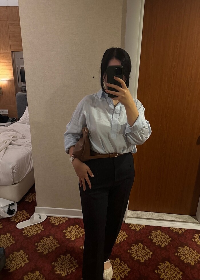 Lacivert kumaş pantolon - Görsel 3