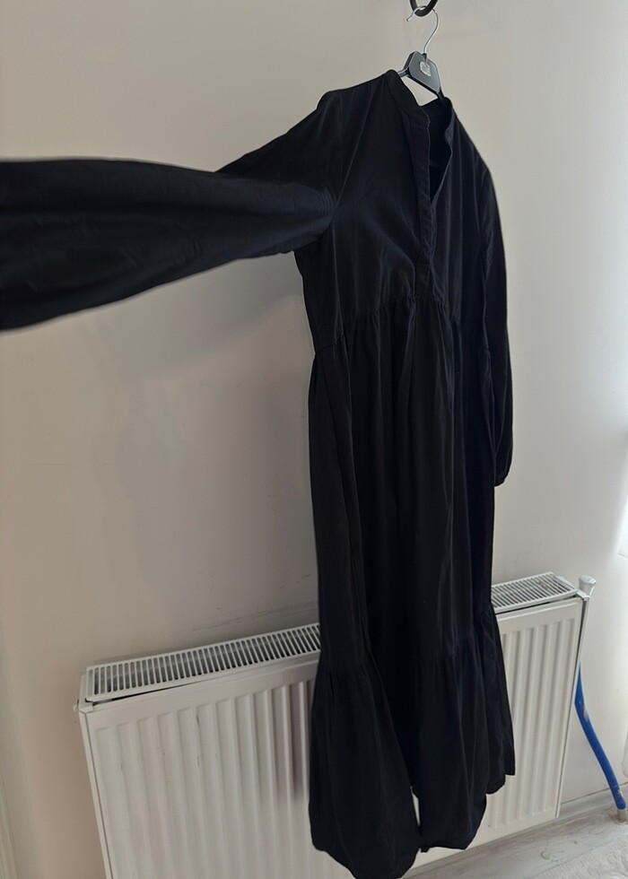 Siyah uzun elbise - Görsel 2