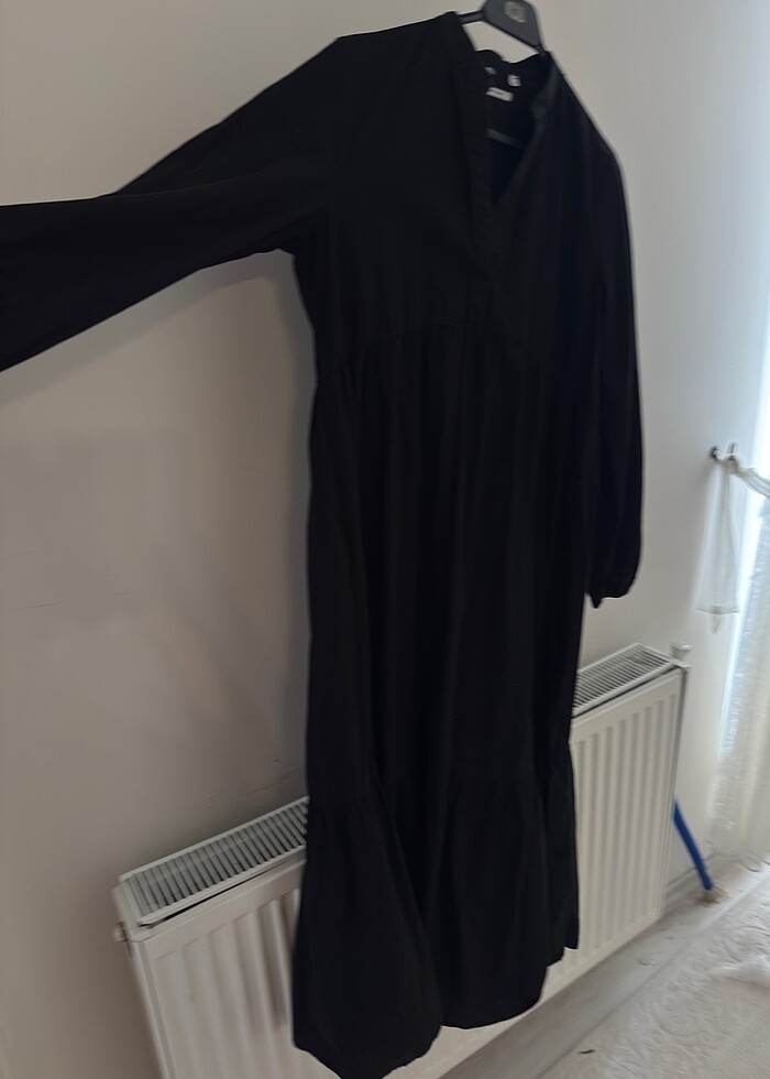 Siyah uzun elbise - Görsel 3