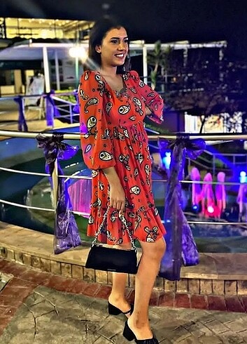 Sifon mini elbise