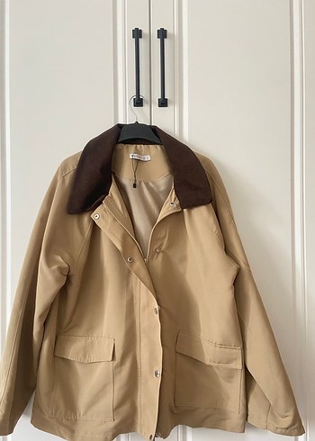 Düğmeli Bej Kadın Ceket - Görsel 2