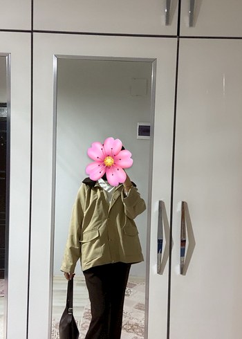 Düğmeli Bej Kadın Ceket - Görsel 3