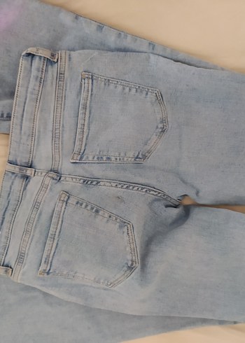 s Beden mavi Renk Mavi Kadın Düğmeli Midi Boy Denim Pantolon